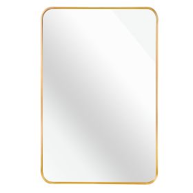 Gold 24 "x36" Rectangular Bathroom Wall Mirror