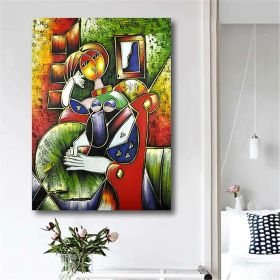 Hand Painted Oil Paintings Hand Painted Wall Art Abstract Modern Figure Picasso Girl Lady Nude Living Room Hallway Luxurious Decorative Painting (Style: 1, size: 50X70Cm)