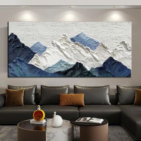 Handmade Oil Painting Thick Texture Abstract Landscape Oil Painting Gorgeous Abstract Landscape 3D Wall Art on Canvas Serene Abstract Landscape 3D Lar (Style: 1, size: 100X150)