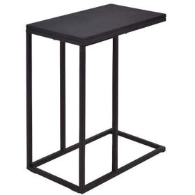 Coffee Tray Sofa Side End Table (Color: Black)