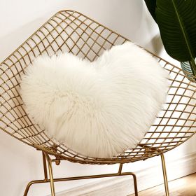 1pc Love Heart Plush Pillow - Soft and Cozy Indoor Sofa Chair Bed Cushion for Home Decoration - Removable and Machine Washable (Color: White, size: 40*50Cm/15.7*19.7")